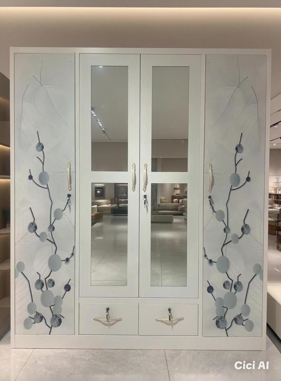 4-Door Wardrobe – Floral