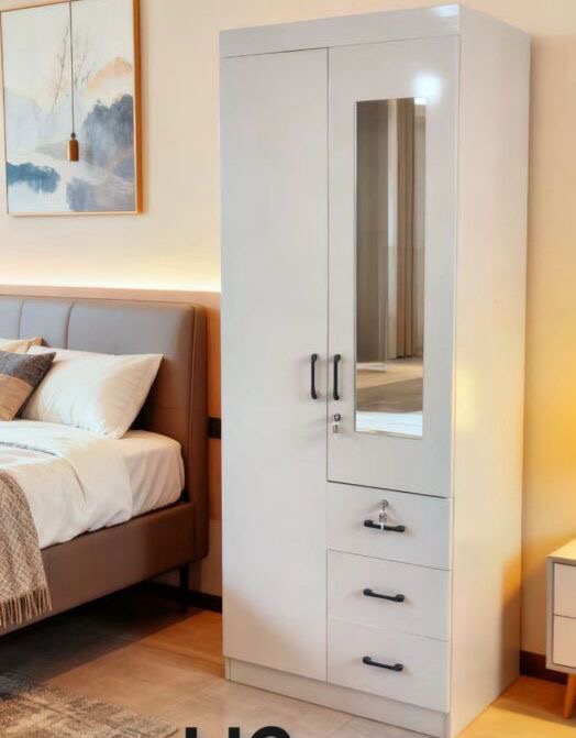 2-Door Wardrobe with Mirror
