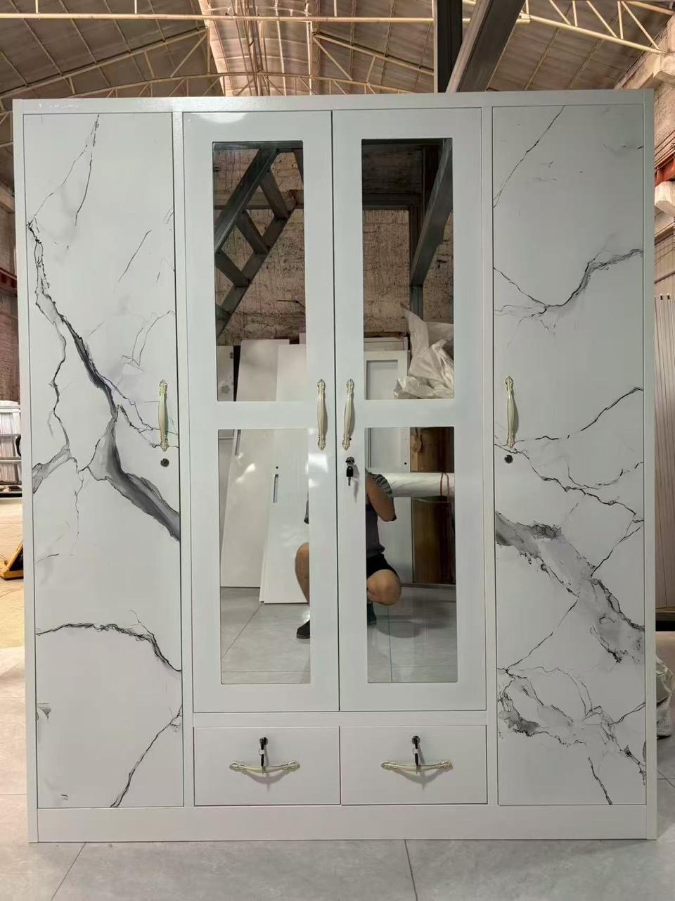 4-Door Wardrobe – Marble